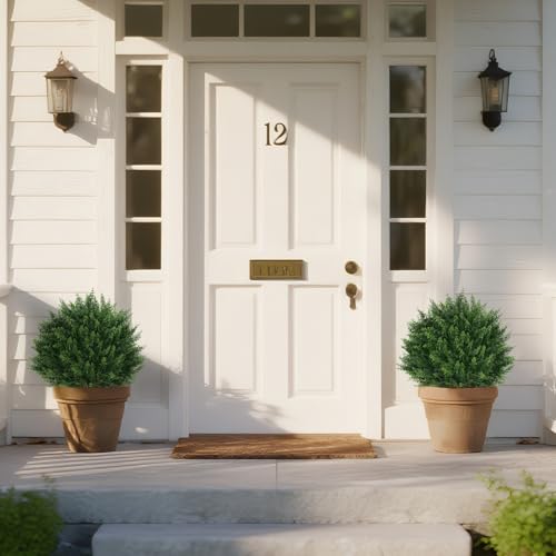 23-Inch Artificial Cypress Topiary Bushes - UV-Resistant Set of 4