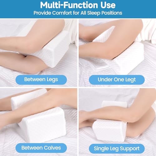 Memory Foam Knee Pillow for Side Sleepers - Ergonomic Leg Support