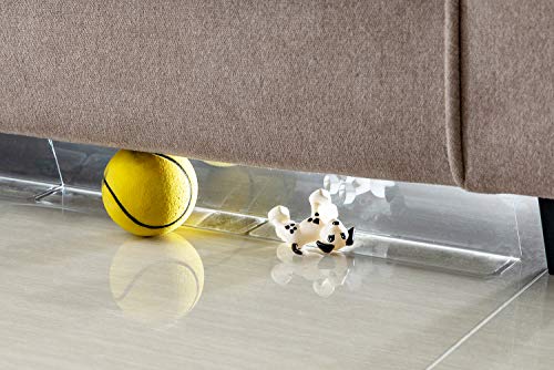 Clear Under Couch Toy Blocker for Furniture - Pet & Toy Guard for Hard Floors