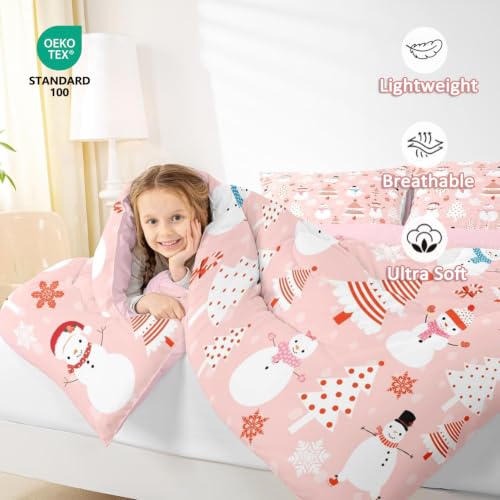 Feelyou Full Size Christmas Tree Snowman Dots Kids Comforter Set Multi 07