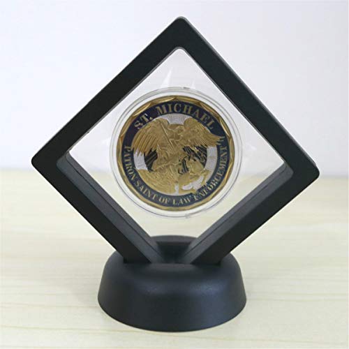 3D Floating Display Case for Challenge Coins, Medals and Collectibles - Black