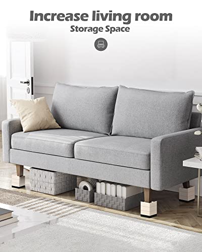 Heavy Duty Adjustable Furniture Risers - Stackable Bed & Table Lifts (Set of 4)