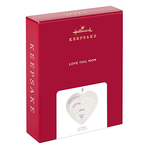 Hallmark Keepsake 2021 Love You Mom Hearts Porcelain Ornament