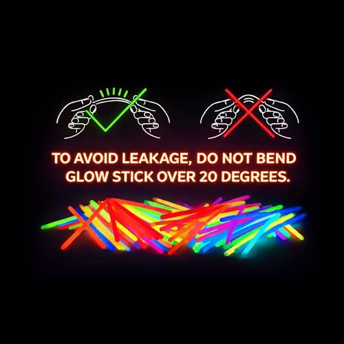 PartySticks Glow Sticks Party Supplies 100pk - 8 Inch in the Dark