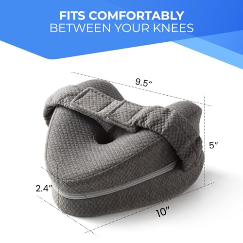 Memory Foam Knee Pillow for Side Sleepers - Sciatica Pain Relief