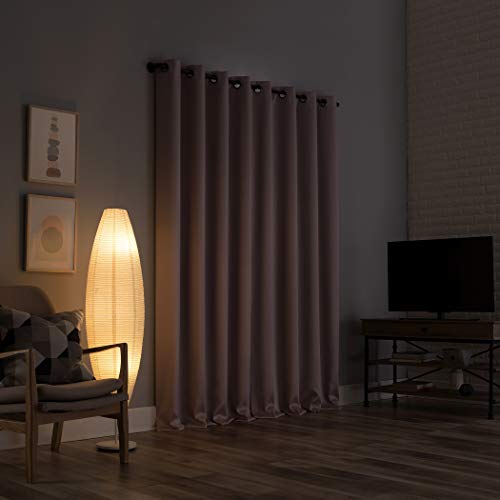 Sun Zero Nordic 2-pack Theater Grade Extreme 100% Blackout Grommet Curtain Panel Pair, 52" x 63", Blush Pink
