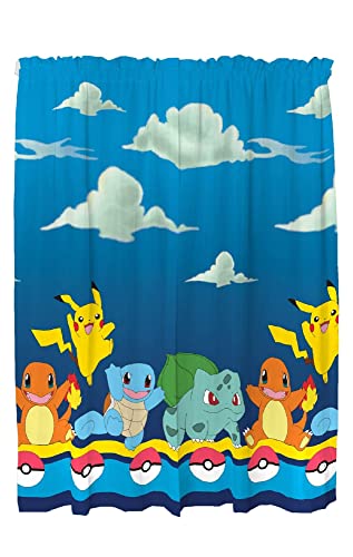 Kids Cartoon Character Window Curtain Panels, 82 x 63 Inch Set