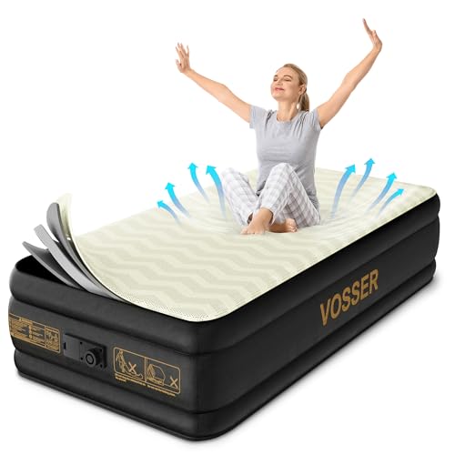 Twin Air Mattress with Built-in Pump and Foam Topper - 18 Inch