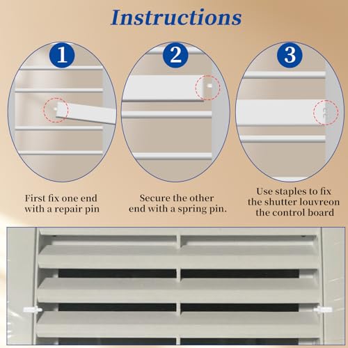 40-Piece Plantation Shutter Repair Kit with Louver Staples and Pins