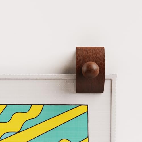 Wooden Tapestry & Quilt Wall Hangers - 4 Pack Display Clamp Clips