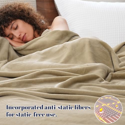Queen Size Fleece Blanket 90x90 - Soft Plush Microfiber, Lightweight & Warm