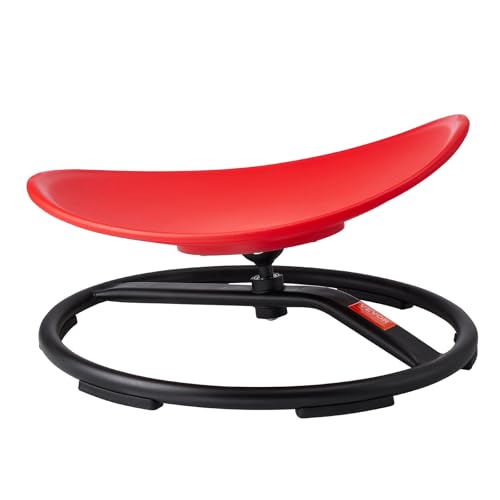 VEVOR Kids Swivel Chair, 220 LBS Capacity, Sensory Spinning Chair, Autistic Kids Sensory Toy Chair with Non-Slip Metal Base, Toddler Sit and Spin for Coordination Balance Focus Training Red