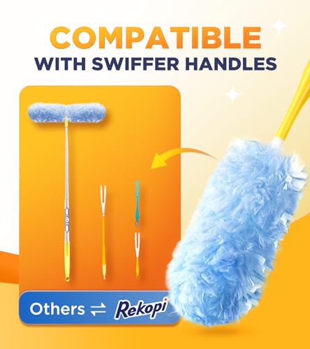 Heavy Duty 360 Microfiber Duster Starter Kit - 20 Refills with Handle