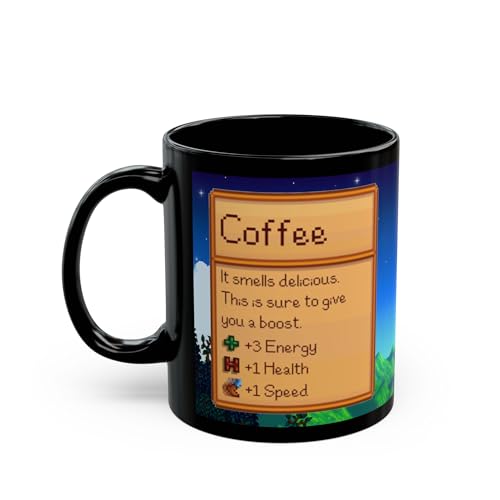 Creator's Cove Stardew Valley 11oz Black Coffee Mug - Gift for Video Game Lovers