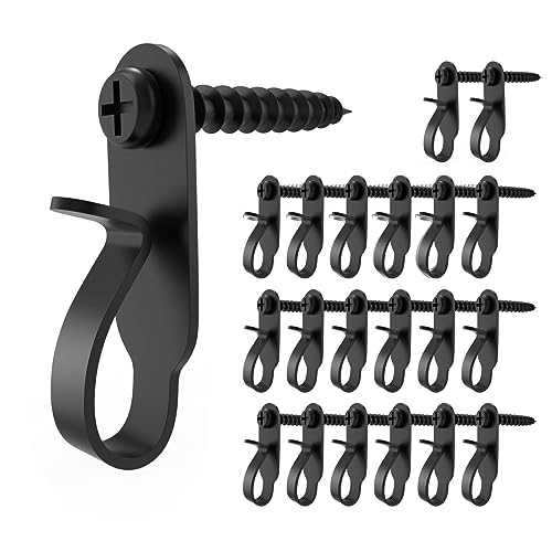 Black Stainless Steel Light Hanger Hooks 40 Pack for Christmas & Fairy Lights