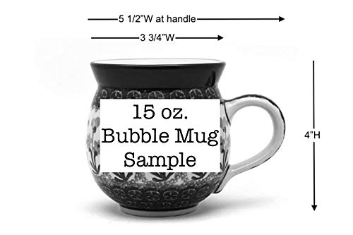 Polish Pottery Mug - 15 oz. Bubble - Maraschino