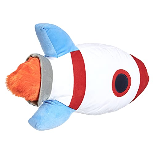 Kids Space Rocket Decorative Pillow, Ultra-Soft Spaceship Accent Cushion