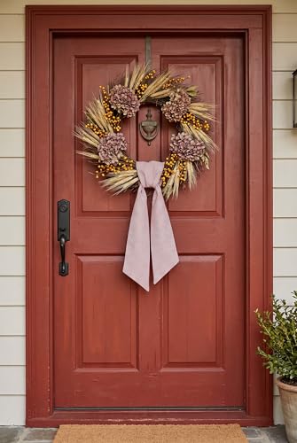 Kutyndrix Red and White Striped Wreath Sash for Front Door, 5.12 x 54.33-Inch Holiday Ribbon