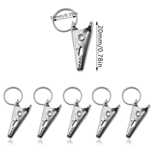 40-Pack Metal Alligator Clips with Double Loops for Christmas Tree Ornaments