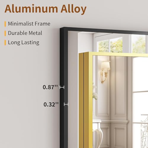 Full Length Floor Mirror 21" x 57" - Shatterproof Standing Dressing Mirror