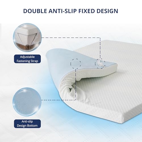 3-Inch Twin Memory Foam Mattress Topper with Cooling Gel
