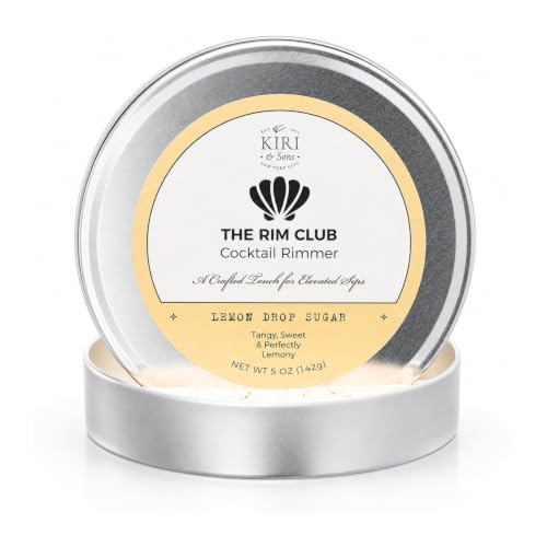 Kiri & Sons Lemon Drop Sugar Cocktail Rimmer 5oz for Margaritas & Craft Drinks