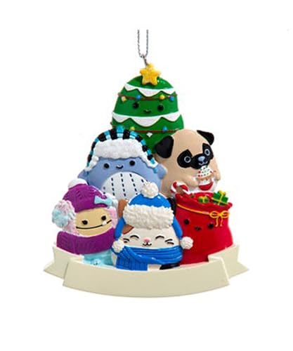 Kurt Adler 3.5in Squish-Mmallow Personalizable Christmas Ornament