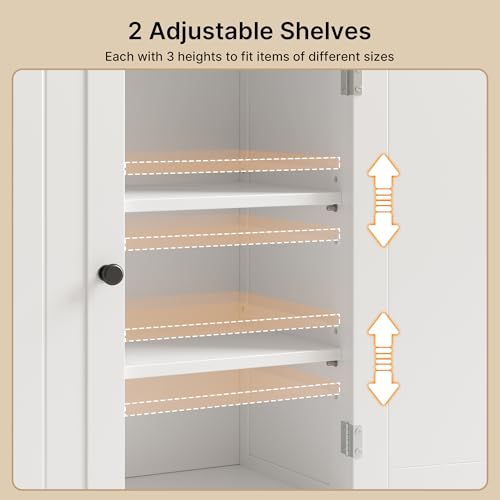 2-Piece Bathroom Storage Cabinet Set, Freestanding Linen Tower & Floor Organizer
