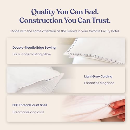 Down Alternative Bed Pillows - Standard/Queen Size, Soft (2 Pack)