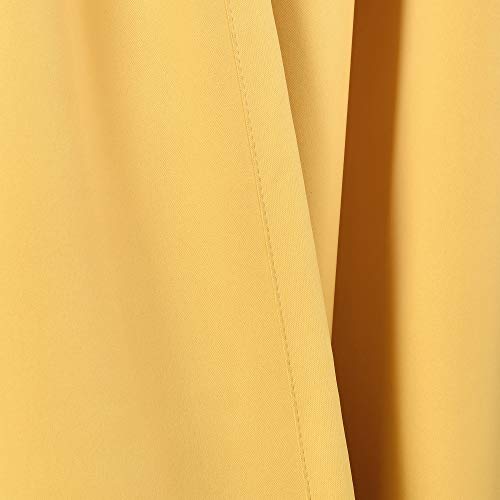 Lush Decor Insulated Grommet Blackout Window Curtain Panels, Pair, 52" W x 84" L, Yellow - Classic Modern Design - Chic Window Decor - Long Curtains For Living Room, Bedroom, Or Dining Room