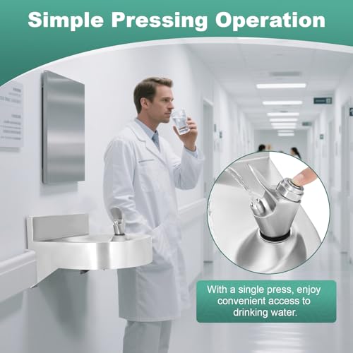 Wall-Mounted Stainless Steel Water Drinking Fountain for Commercial Use