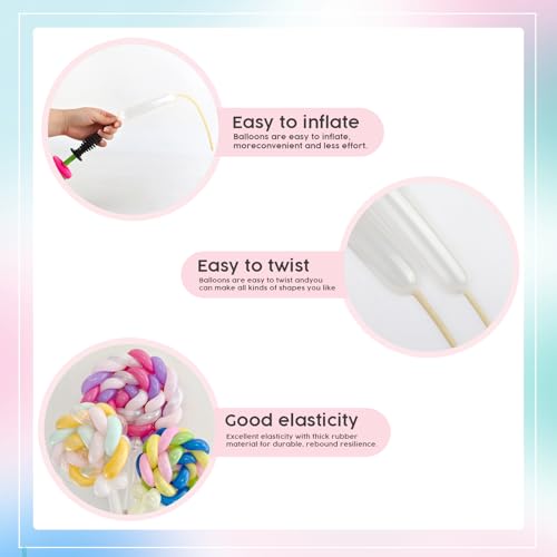 Clear 260 Long Balloons for Twisting, Modeling & Balloon Arches (100 Pcs)