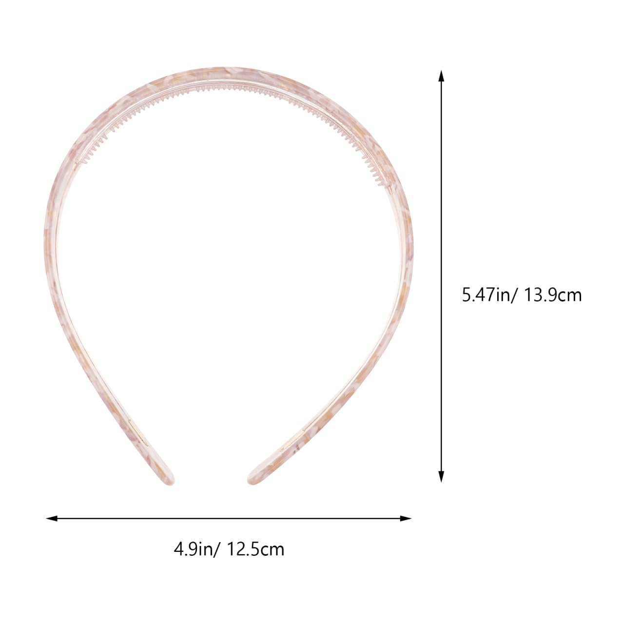 Uonlytech Tortoiseshell Hairband - Non-Slip Acetate Shower Headband for Women & Girls | 5.5 x 4.9 in