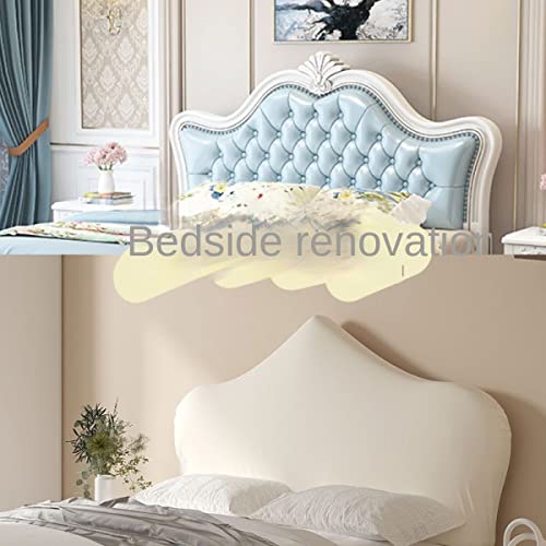 Stretch Velvet Bed Headboard Slipcover - Washable Protector for All Sizes