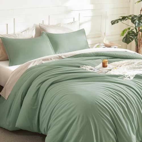 Sage Green King Comforter Set - 3 Piece Lightweight Down Alternative Bedding