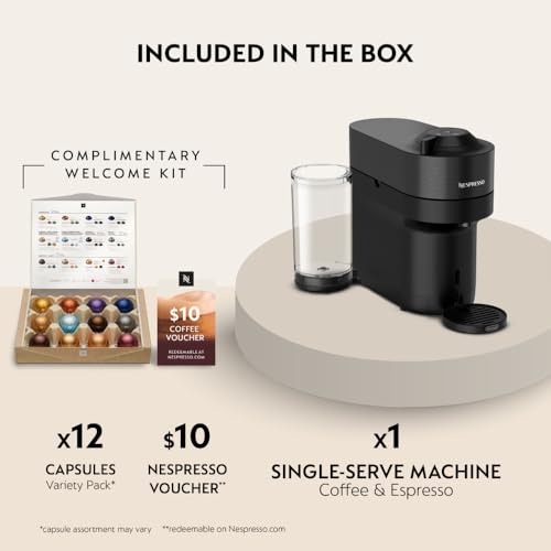 Compact Single Serve Coffee & Espresso Maker with 20 Espresso Pods, Black