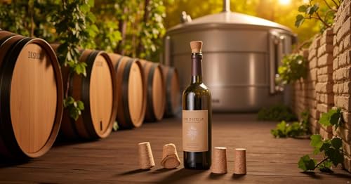 25-Pack Tapered Wooden Wine Corks - Natural Soft Wood Bottle Stoppers for Winemaking and DIY Crafts