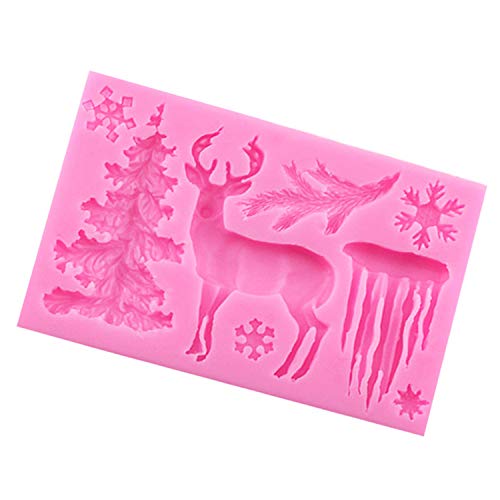 Serlife Gray Silicone Candy Mold - Christmas Tree, Elk, Snowflake & Icicle