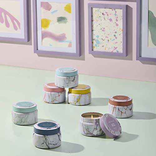 Modern Marble Travel Tin Candle - Volcano Scented, 8.5 oz