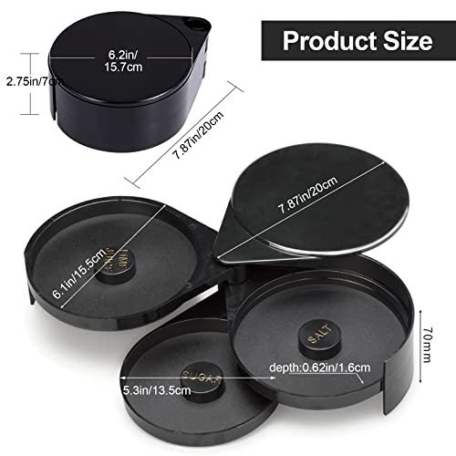 3-Tier Cocktail Seasoning Box with Sponge for Bar & Margarita Rims