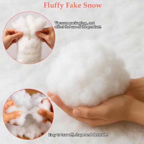 Fluffy Artificial Fake Snow Blanket for Christmas Village & Crafts (5.6 oz)