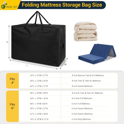 Heavy Duty Waterproof Folding Mattress Storage Bag for Twin & Twin XL
