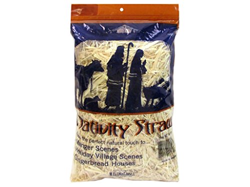 Natural Decorative Nativity Straw - 4 oz Golden Barley Straw Fill