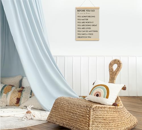 Positive Affirmations Wall Art 12x16 Inspirational Wooden Poster for Classroom and Office
