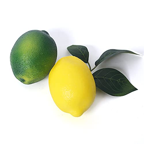 Artificial Lemons and Limes Set - 24 Pcs Faux Fruit Decor