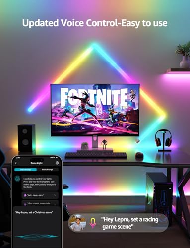 Lepro WL1 AI Smart RGB Wall Lights 6+2 | Voice Control, Wi‑Fi/Bluetooth, LightBeats Music Sync
