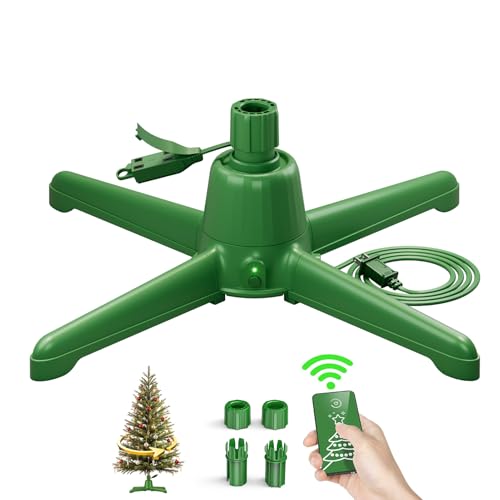360° Rotating Christmas Tree Stand with Remote Control, Adjustable for 7.5ft Trees