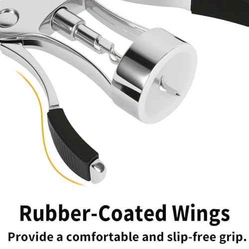 TKSDWBLTY 10-Pack Stainless Steel Wing Corkscrew Wine Openers with Bottle Opener