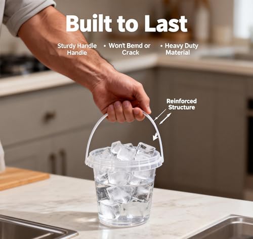 75 Pack Reusable Plastic Drink Buckets with Lids & Straws, 24 oz Party Beverage Pails