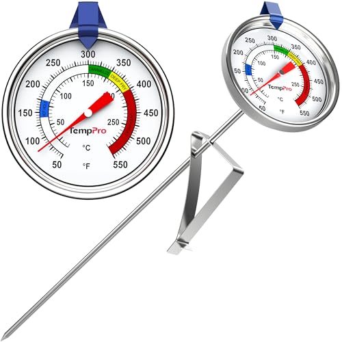 Candy and Deep Fryer Thermometer with 9-Inch Probe and Pot Clip